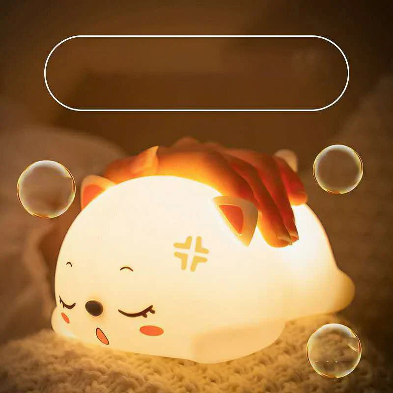 Touch sensor light, gentle glow, eye-safe, perfect for breastfeeding.